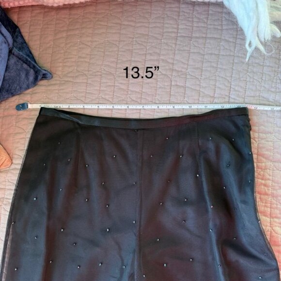 Ann Taylor Black Pants with Sequins Size: 2 - Picture 6 of 8